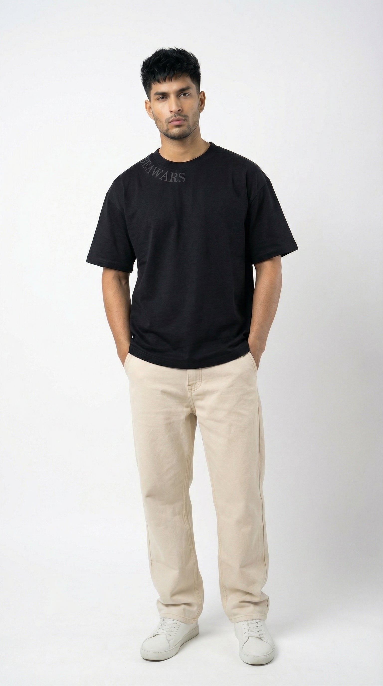 BOXY-BLACK T-SHIRT