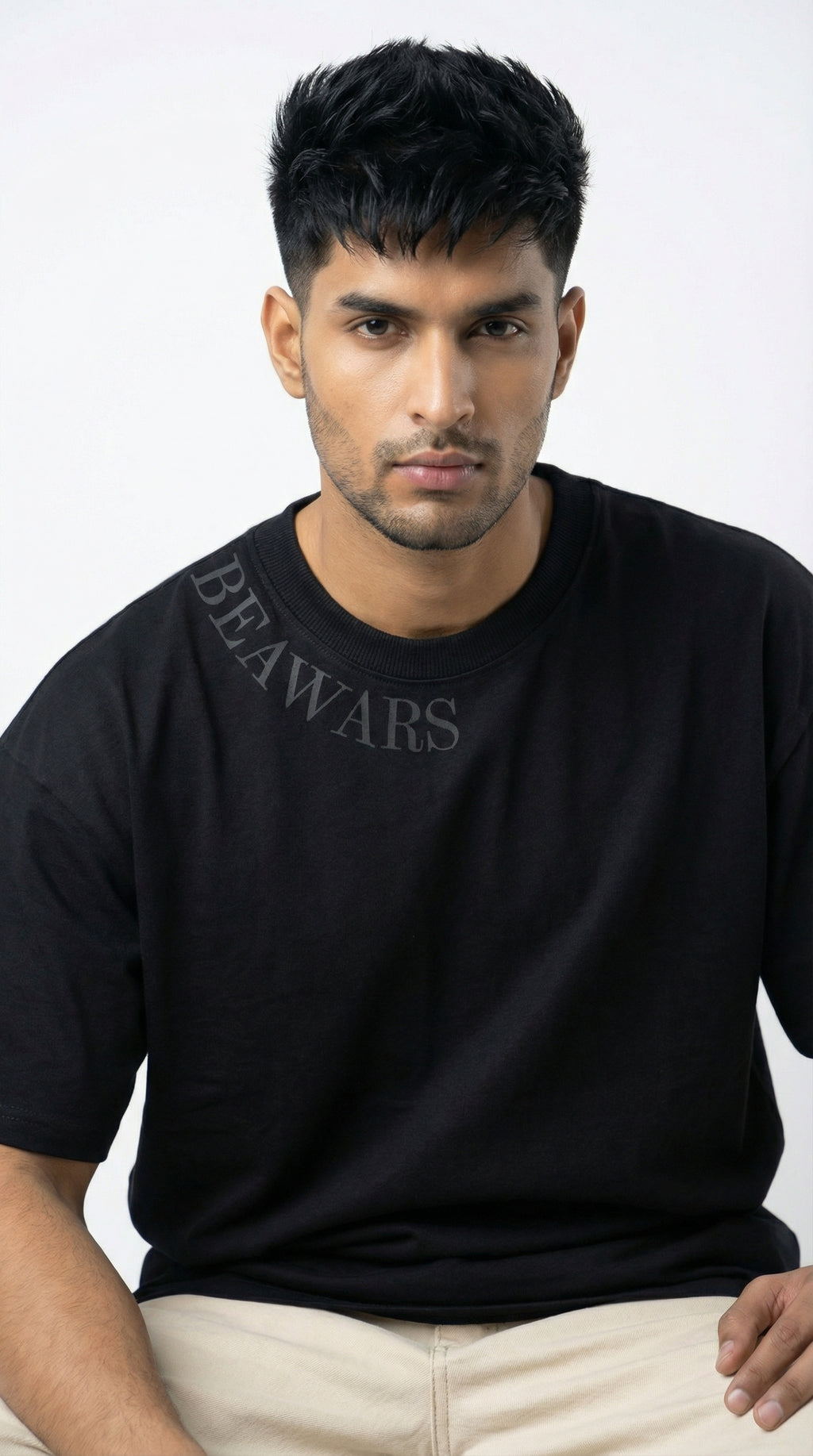 BOXY-BLACK T-SHIRT